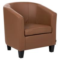 SESSEL Kunstleder Braun Borwick - Braun, Kunststoff (68/61/58cm) - Beliani