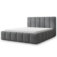 POLSTERBETT RANIS 140x200 cm mit Bettkästen - Grau - Grau, Holz/Textil (140/200cm) - MASSENO