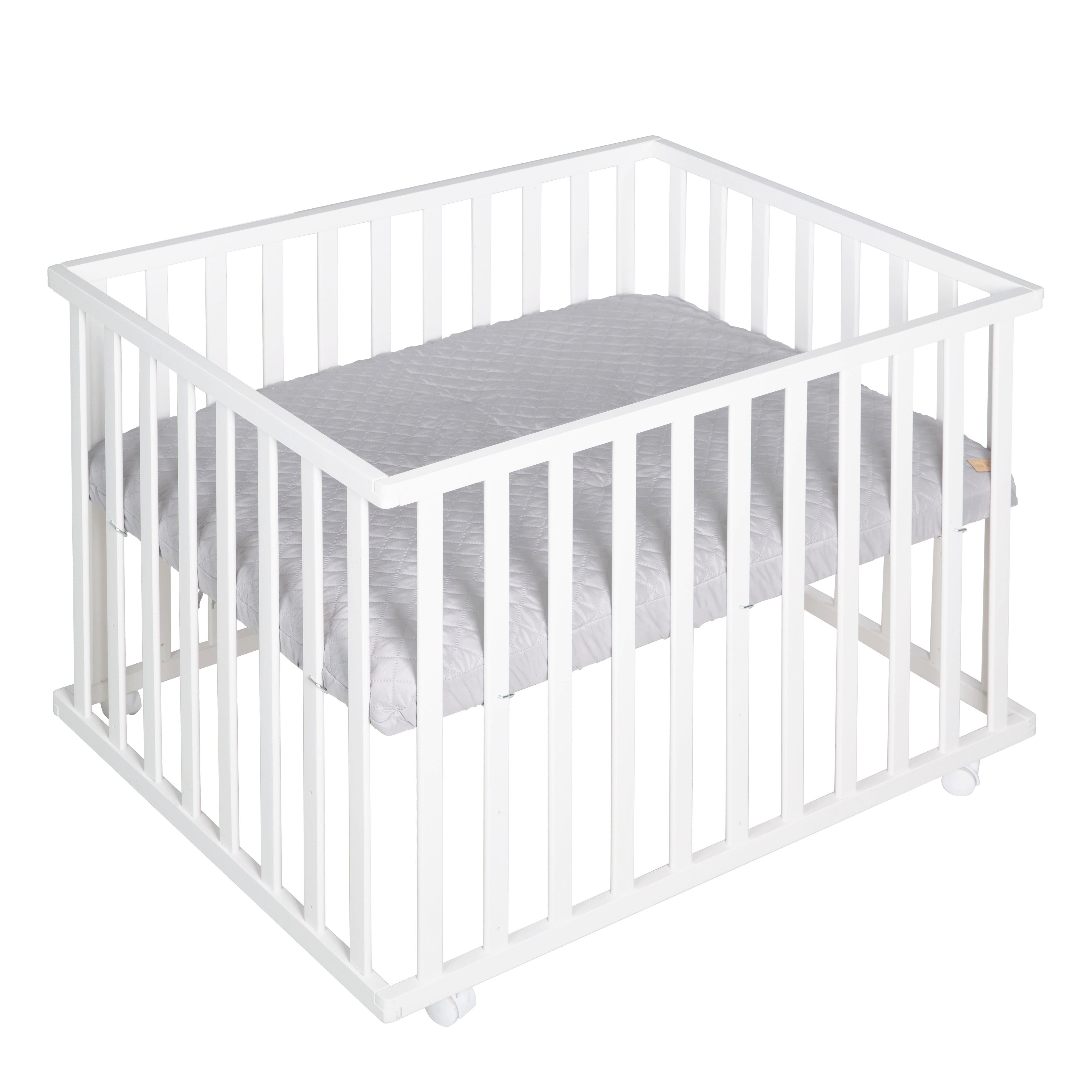 LAUFGITTER 100x75 roba Style grau - Weiß, Holzwerkstoff (72.5/72/98cm) - Roba
