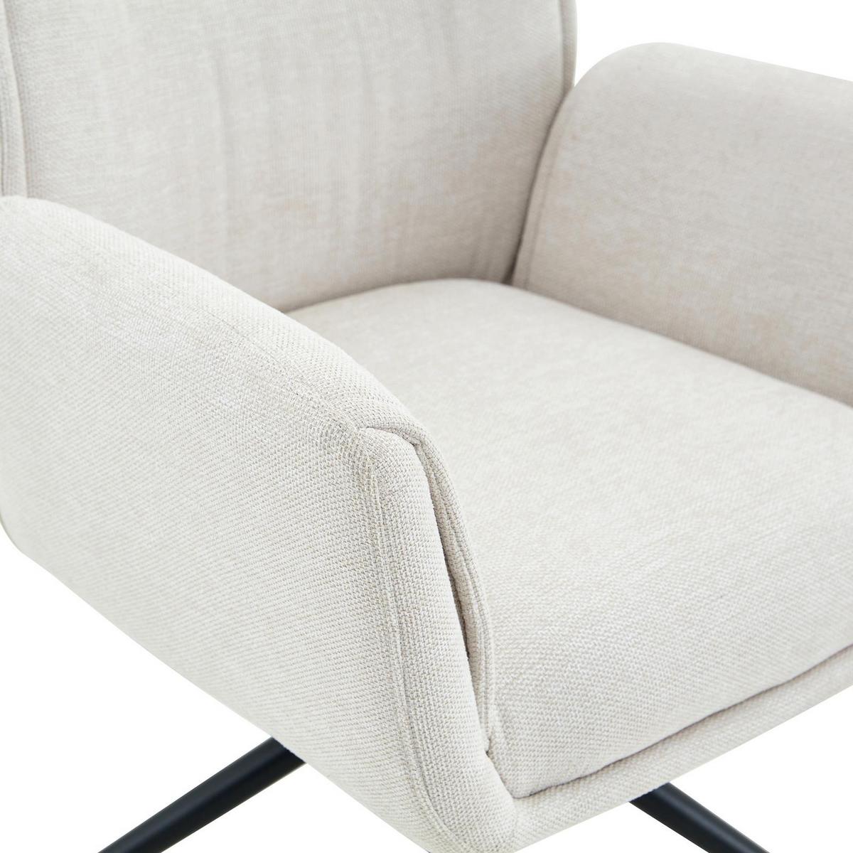ESSZIMMERSTÜHLE LIRA 2er-Set cremeweiß - Creme, Textil (65/88/64cm) - IDIMEX
