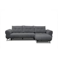 ECKSOFA SALVINI 4-Sitzer, graphitfarben - Graphitfarben/Schwarz, Holzwerkstoff/Textil (292/158cm) - Wozimo