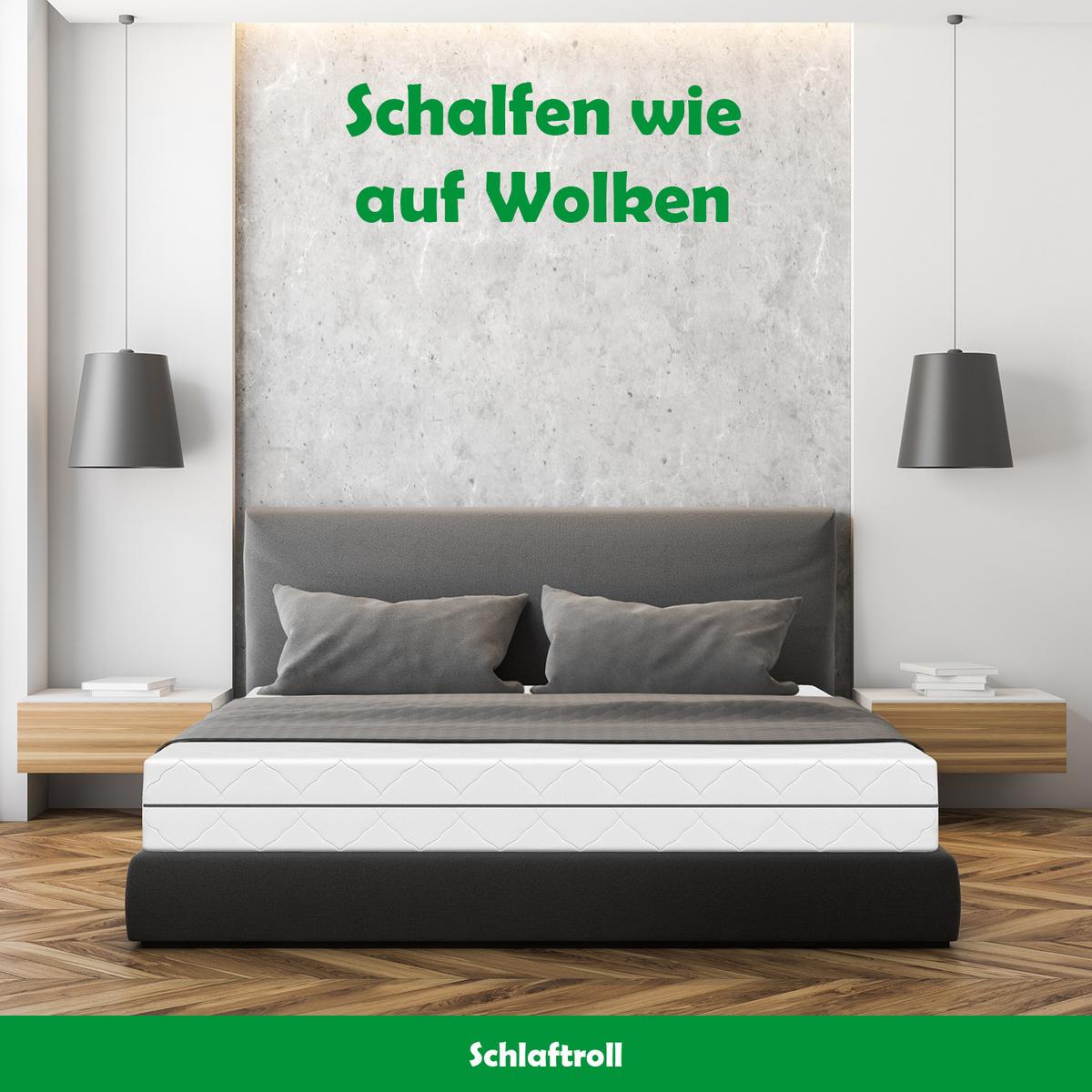 FEDERKERNMATRATZE H3 Komfort 90x190 - Weiß, Textil (90/190cm) - Schlaftroll