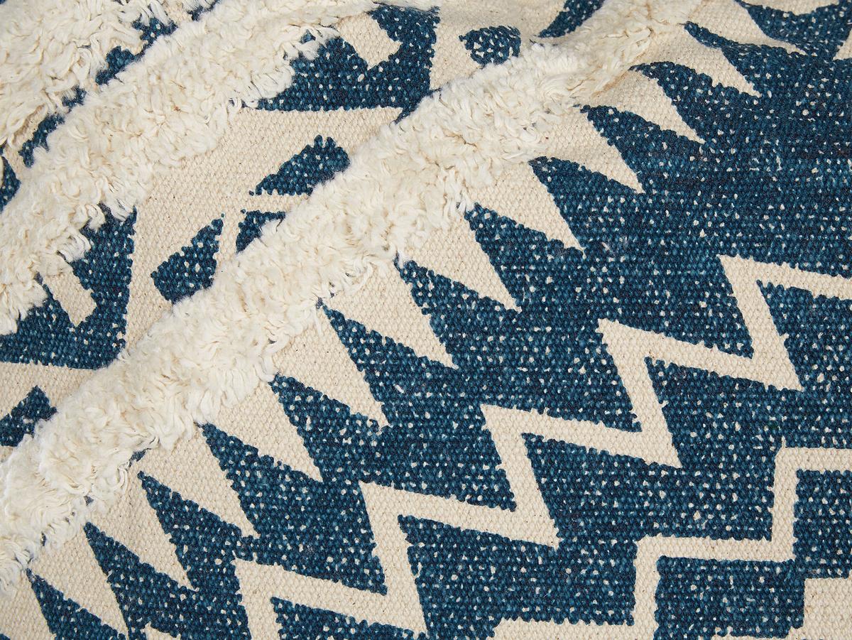 DEKOKISSEN 2er-Set Blau 50/50 cm Safi - Blau, Naturmaterialien/Textil (50/50cm) - Beliani