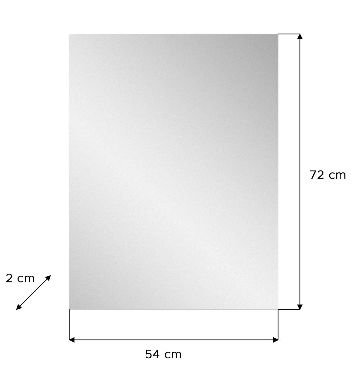 GARDEROBENSPIEGEL weiß 55 cm Wandspiegel, Rahmenlos - Weiß, Glas/Holzwerkstoff (55/71/2cm) - Inn.Furn
