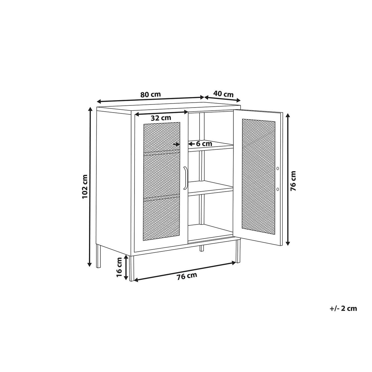 SCHRANK Metall Beige Wakatipu - Beige, Metall (80/102/40cm) - Beliani