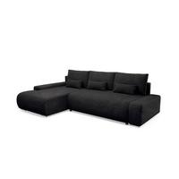 ECKSOFA Ivana 3 Sitzplätze Schwarz - Schwarz, Holz (265/172cm) - Petits-meubles
