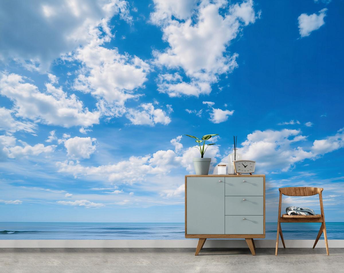 FOTOTAPETE Himmel Wolken Blau 400x280 cm - Multicolor, Papier (400/280cm) - Wallarena