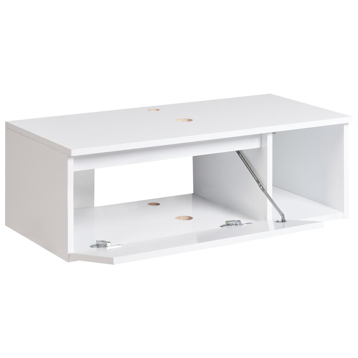 WASCHBECKENUNTERSCHRANK wandmontiertk 80 cm Weiß Rupanco - Weiß, Holzwerkstoff (80/27/40cm) - Beliani