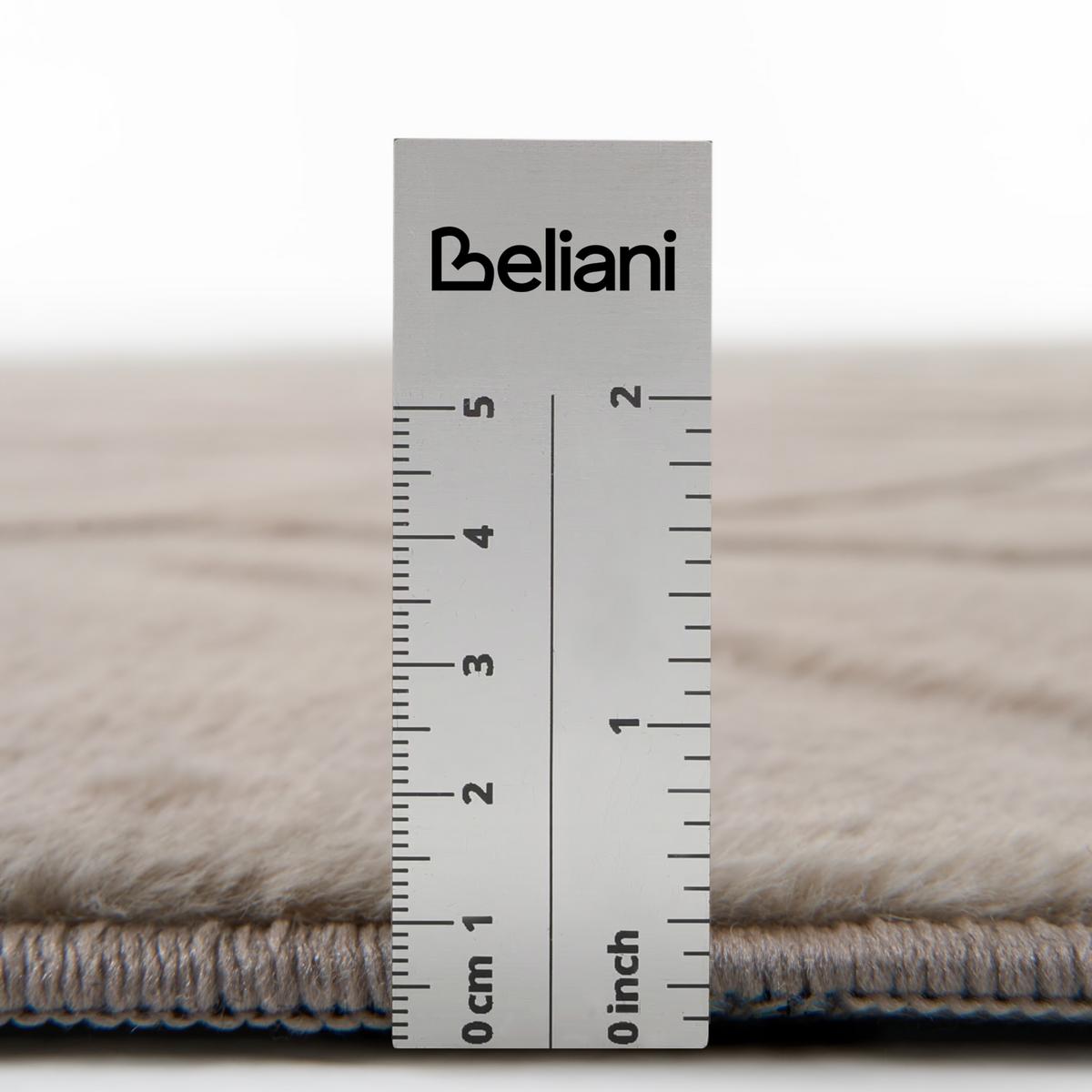 KUNSTFELLTEPPICH Beige 160/160 cm Mitchell - Beige, Kunststoff (160/160cm) - Beliani