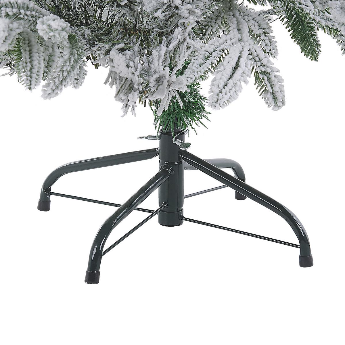 WEIHNACHTSBAUM 120 cm Weiß Bassie - Weiß, Kunststoff (120cm) - Beliani