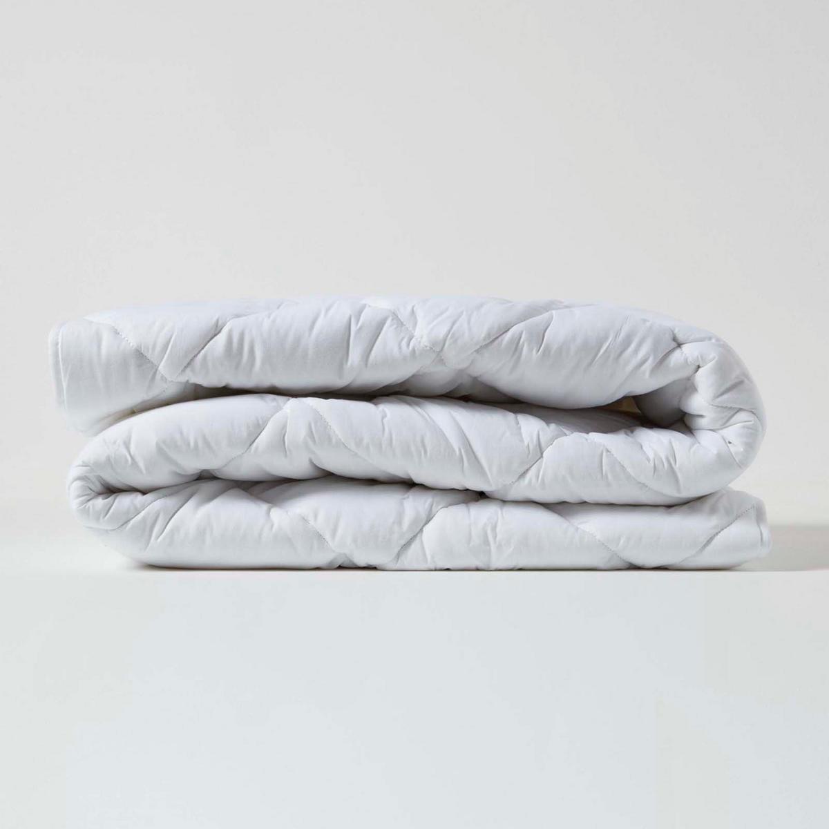 MATRATZENTOPPER Premium 120/190 cm, dicht gefüllte Baumwolle - Weiß, Textil (120/190cm) - Homescapes