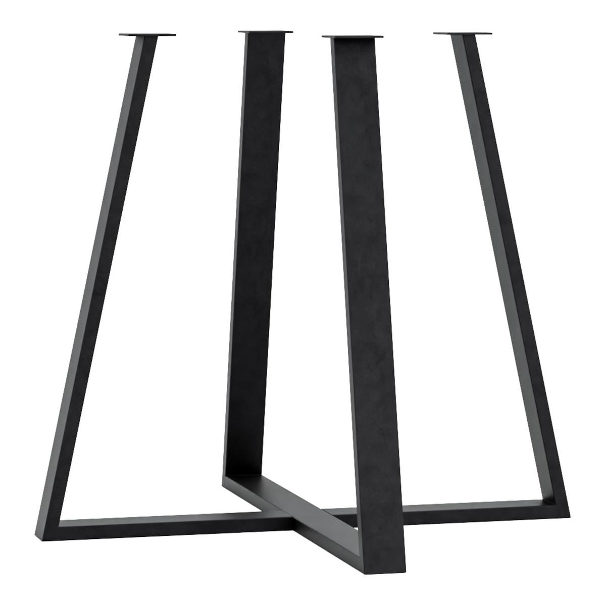 TISCHGESTELL Kemijärvi - Schwarz, Metall (80/72/80cm) - [en.casa]