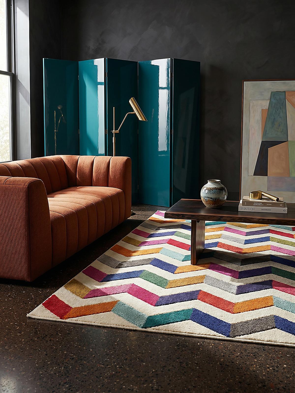 TEPPICH MEON, geometrisch, Bunt, 160 x 230 cm - Multicolor, Textil (230/160cm) - KADIMA DESIGN