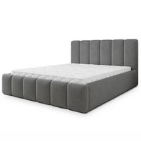 POLSTERBETT ATTORA Q 140x200 cm mit Bettkästen - Grau - Grau, Holz (140/200cm) - MASSENO