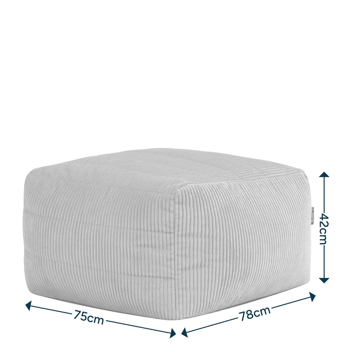 SITZSACK-HOCKER Noa modular Cord - Beige, Textil (75/70/78cm) - icon