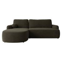 ECKSOFA Loridu Premium, Seite: Links - Dunkelbraun/Schwarz, Holz/Kunststoff (250/174cm) - MIRJAN24