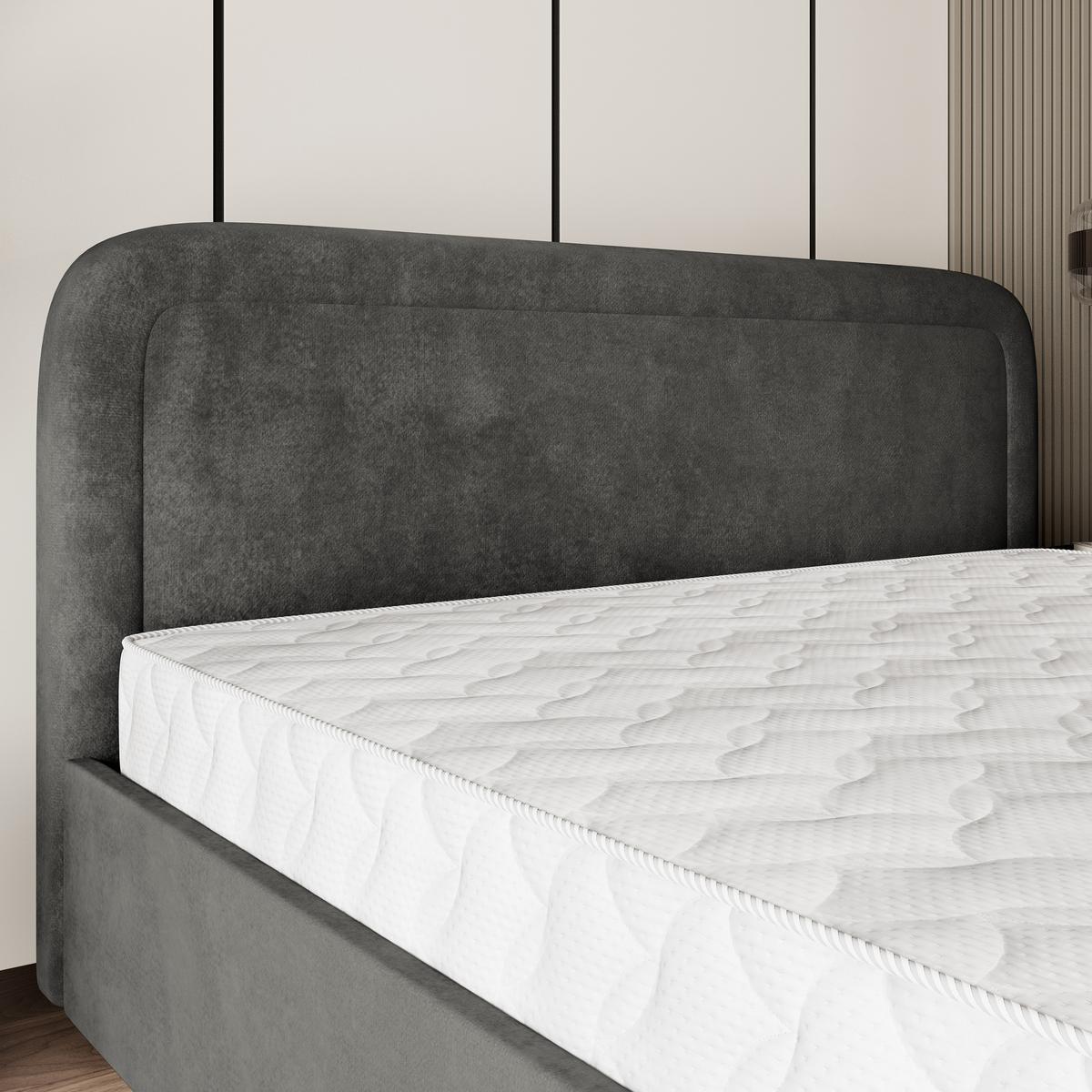 POLSTERBETT BENIRA K 120x200 cm mit Bettkästen - Grau - Grau, Holz/Textil - MASSENO