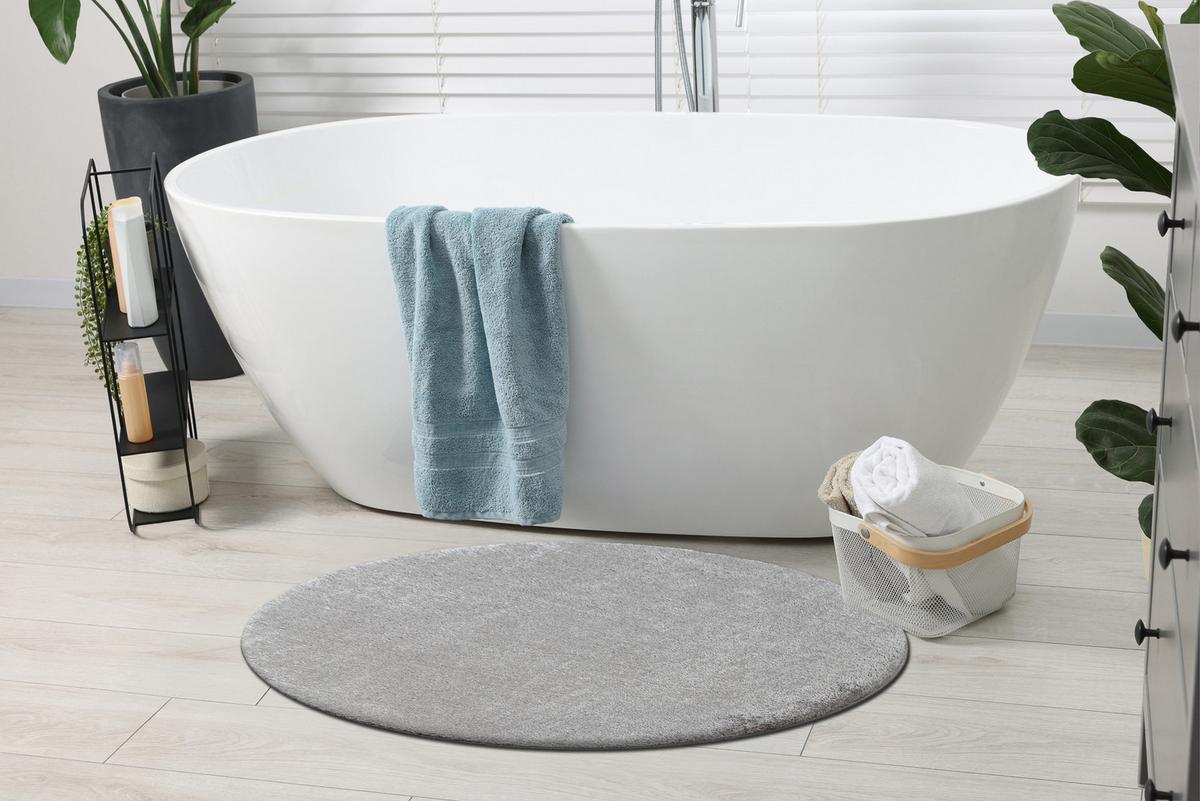 TEPPICH Dywaniki łazienkowe 67 cm - Grau, Textil (67/67cm) - rugsX