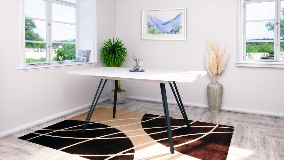 ESSTISCH Life Tischplatte in Weiß matt - Weiß, Holzwerkstoff (90/200/75cm) - Vladon