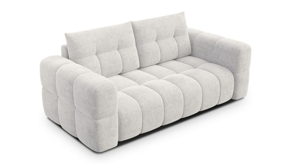 SOFA CLOUDI 2,5-Sitzer, creme - Creme/Schwarz, Holz/Textil (211/89/104cm) - Wozimo