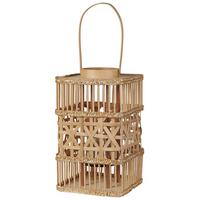 LATERNE Braun Lumbis - Braun, Holz (22/35/22cm) - Beliani