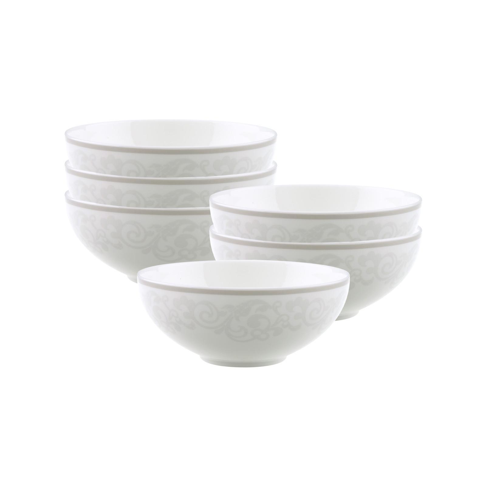 DESSERTSCHALEN Gray Pearl weiß ø 13 cm 6er Set - Weiß, Keramik (13cm) - Villeroy & Boch