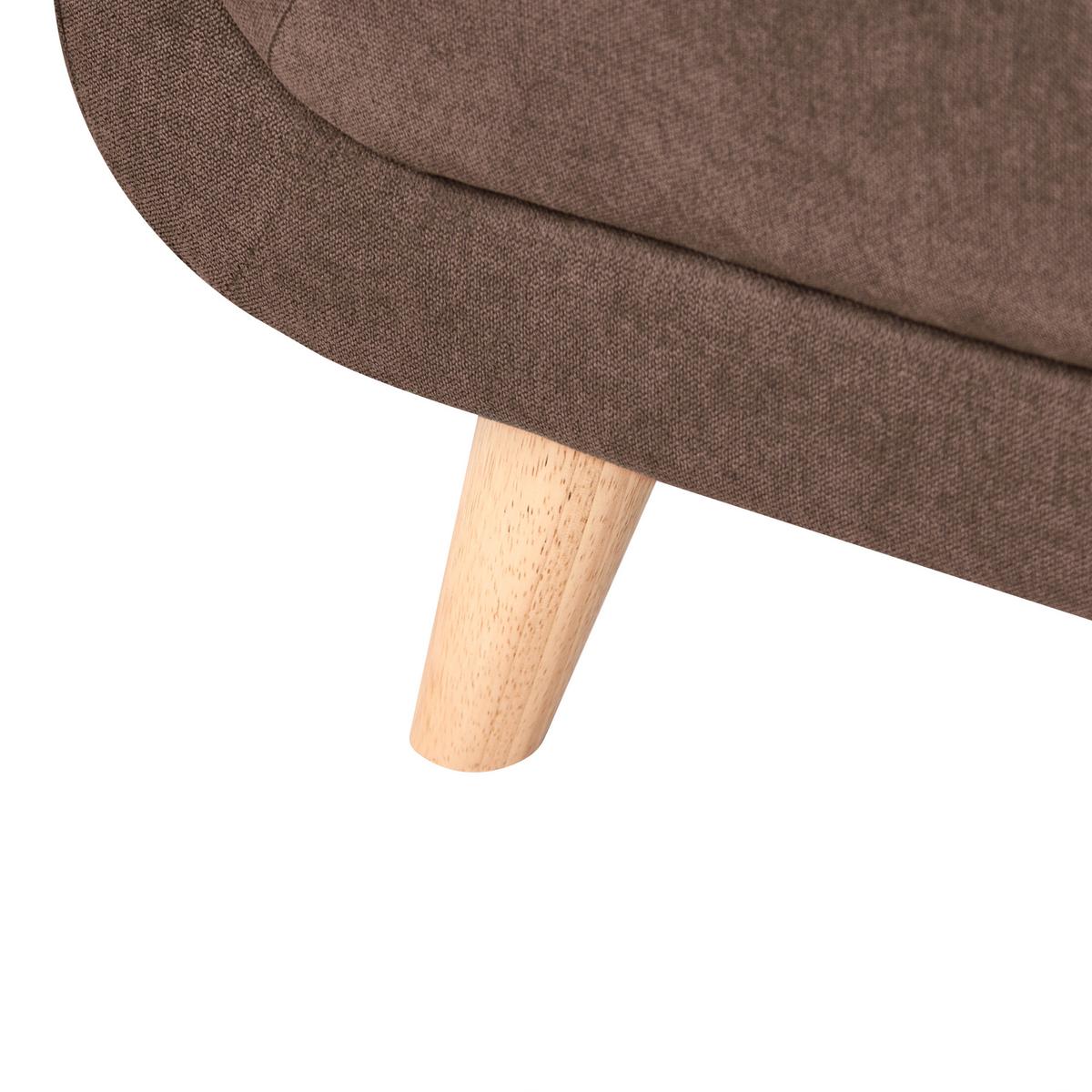 OTTOMANE Stoff Dunkelbraun Habo - Hellbraun, Textil (134/42/60cm) - Beliani
