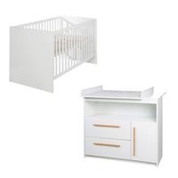 BABYZIMMER-SET Lilo 2-teilig - Weiß, Holzwerkstoff (117.5/103/144cm) - Roba