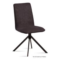 ESSZIMMERSTUHL (8er-Set) Dredi 47x92x60 Schwarz/Espresso - Dunkelbraun/Schwarz, Kunststoff (60/92/47cm) - 58aufmkessel