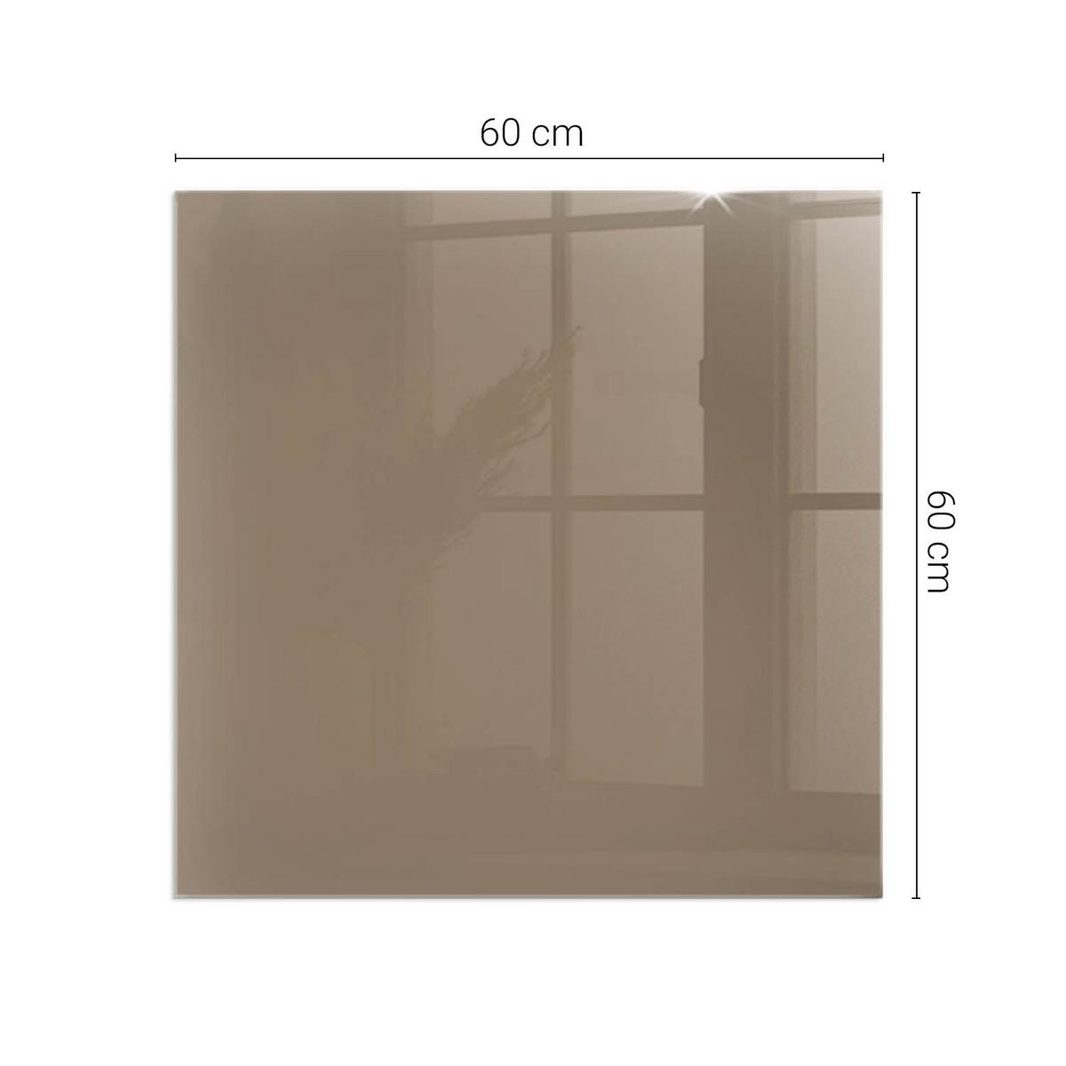 GLASPLATTE für Kamin 60x60 cm - Braun, Glas (60/60/0.4cm) - TULUP