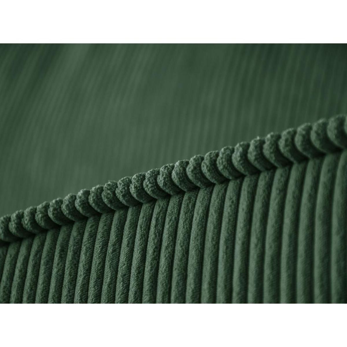 ECKSCHLAFSOFA mit Schlaffunktion Hektor, 247 cm, Ottomane 70 cm, dunkelgrün - Dunkelgrün/Schwarz, Kunststoff/Textil (247/152cm) - Beautysofa