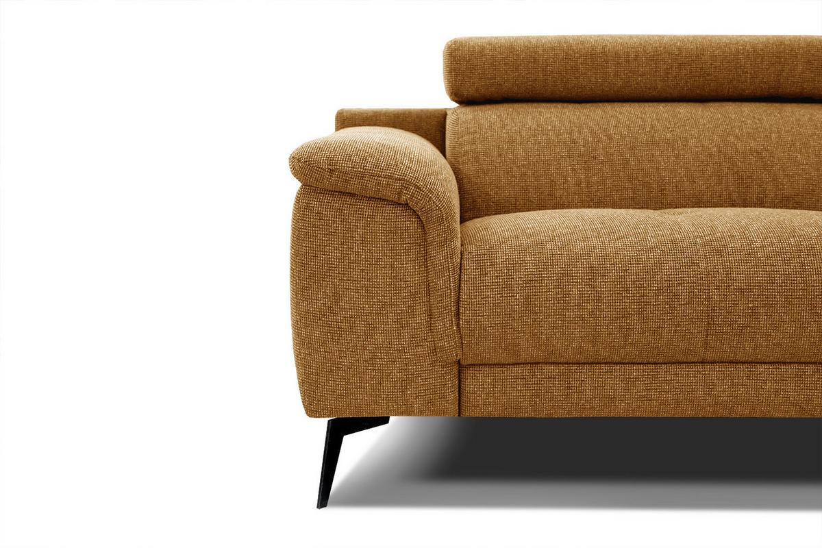 SOFA FIERO 2-Sitzer, orange - Schwarz/Orange, Holzwerkstoff/Textil (170/82/103cm) - Wozimo