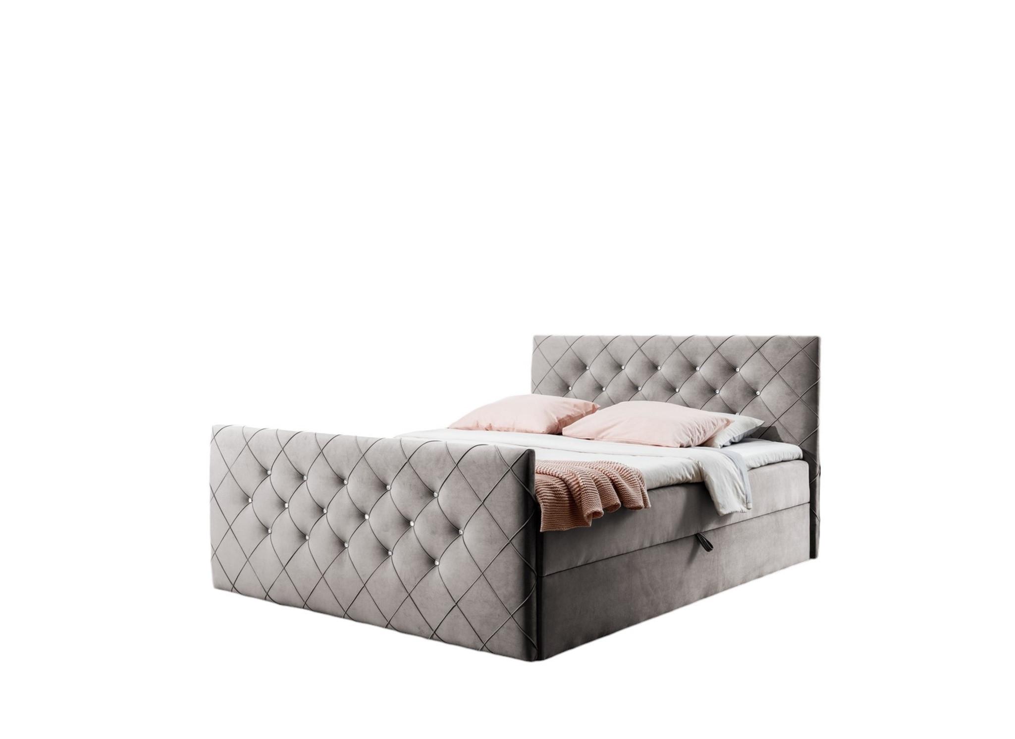 BOXBETT Eivor In überlänge - Hellbraun, Holzwerkstoff/Textil (160/220cm) - Fun Möbel