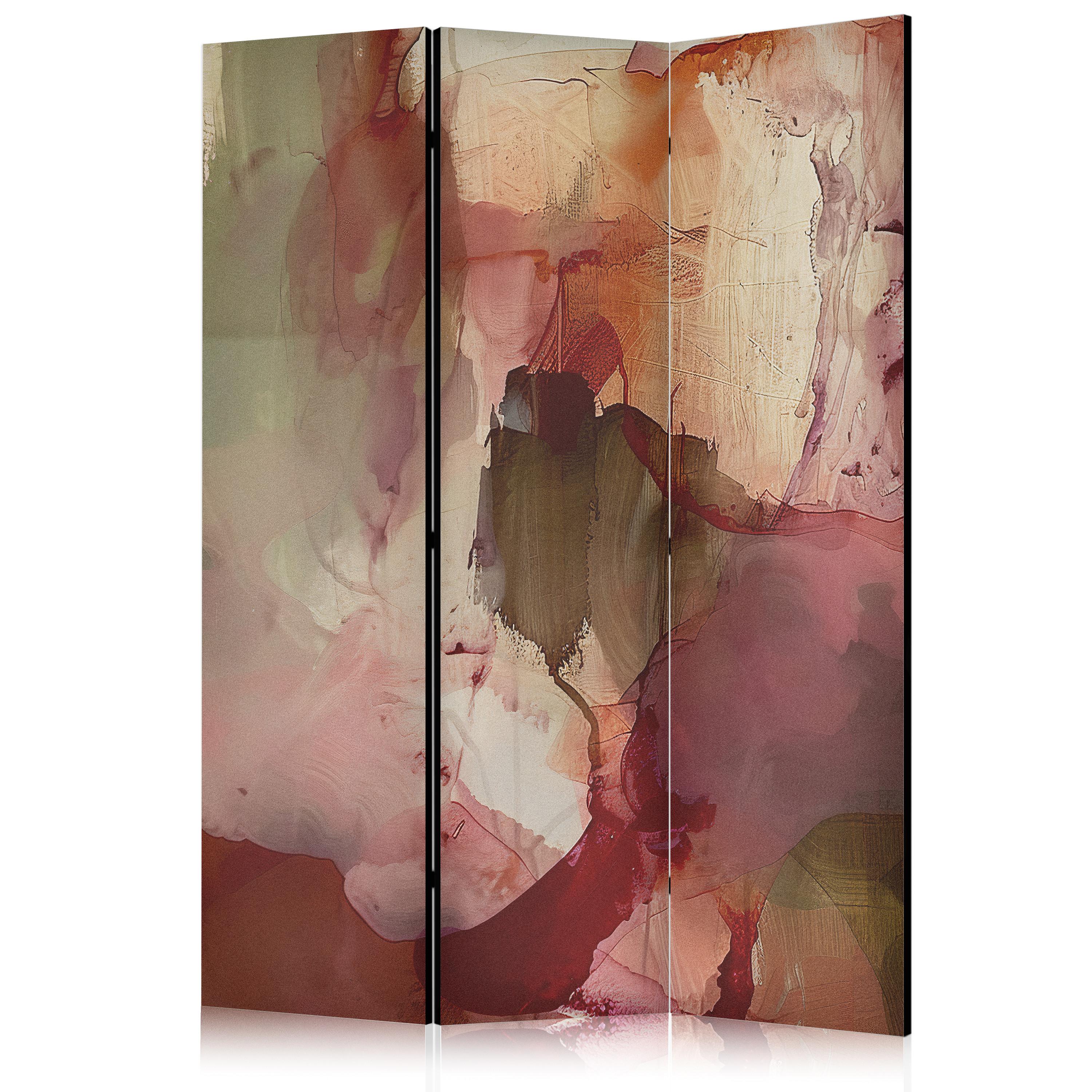 PARAVENT Einseitig Bedruckter 3-tlg 135x172 cm Abstraktion Boho Stil - Multicolor, Holz/Textil (135/172/3cm) - Muralo
