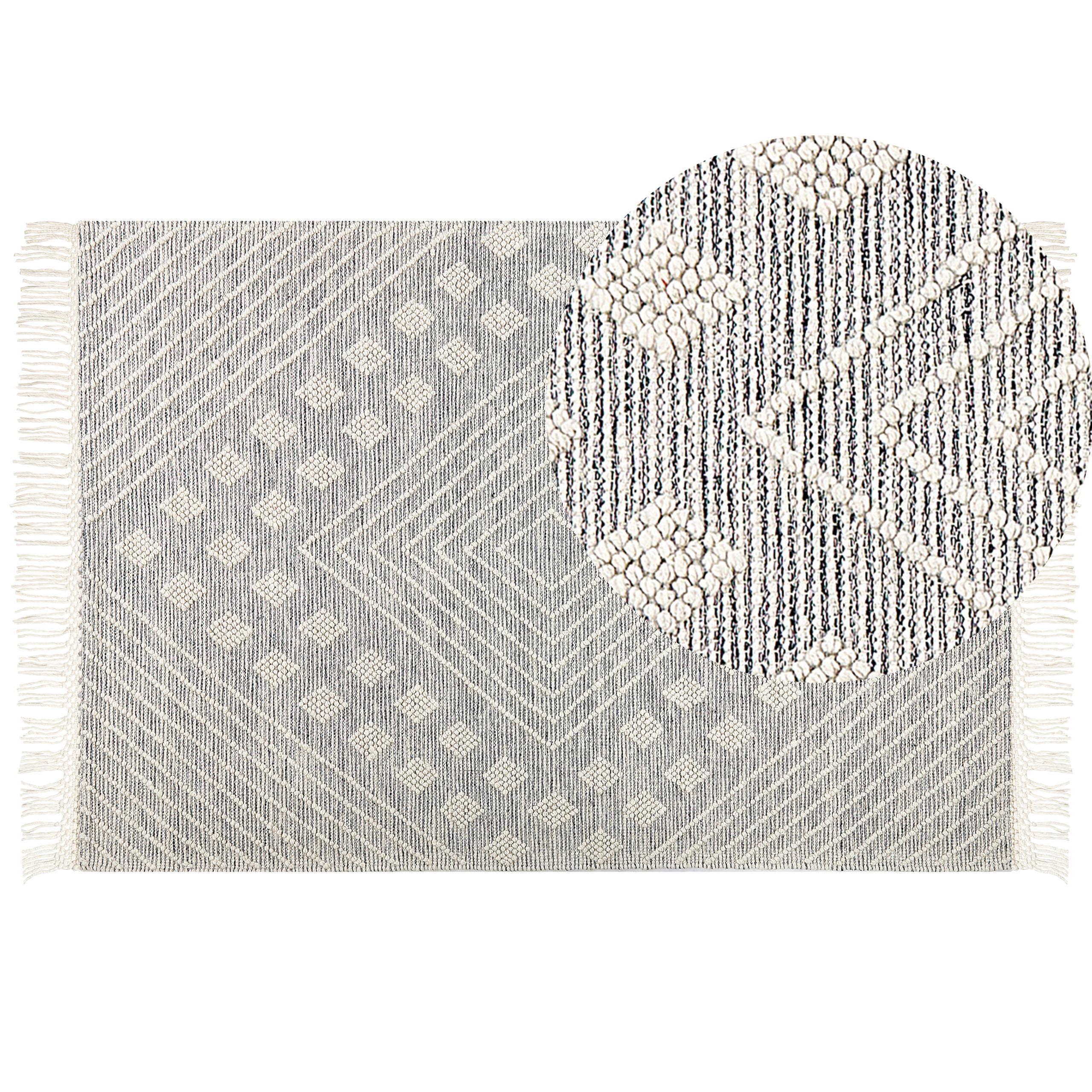 VINTAGE-TEPPICH Savur 230/160 cm - Weiß, Textil (160/230cm) - Beliani