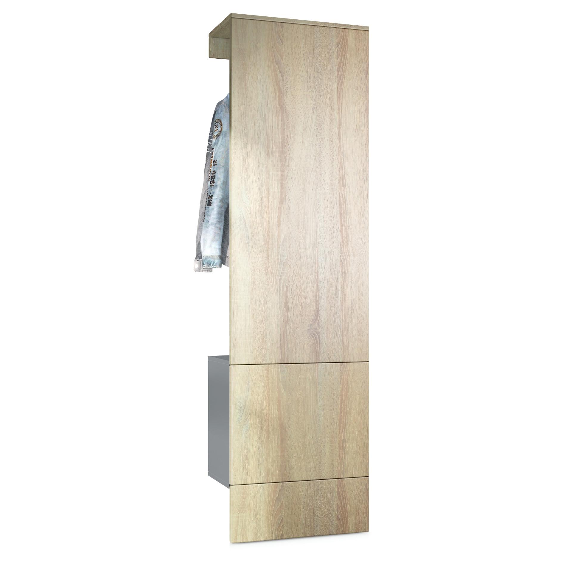 GARDEROBE Carlton Paneel in Eiche sägerau - Eiche San Remo, Holzwerkstoff (52/193/35cm) - Vladon