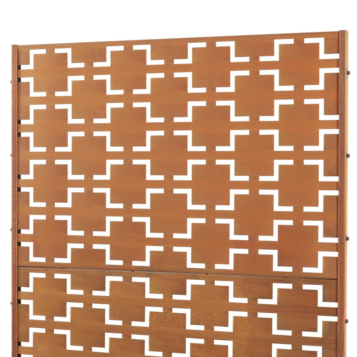 TRENNWAND Basciano - Rostfarben, Metall (90/180/40cm) - casa.pro