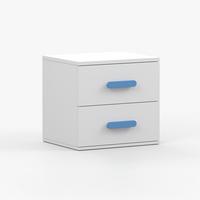 NACHTTISCH JONAS I 22, 55/51/44, 2 Schubladen, weiß - Weiß, Holzwerkstoff (55/44/51cm) - imoebel24