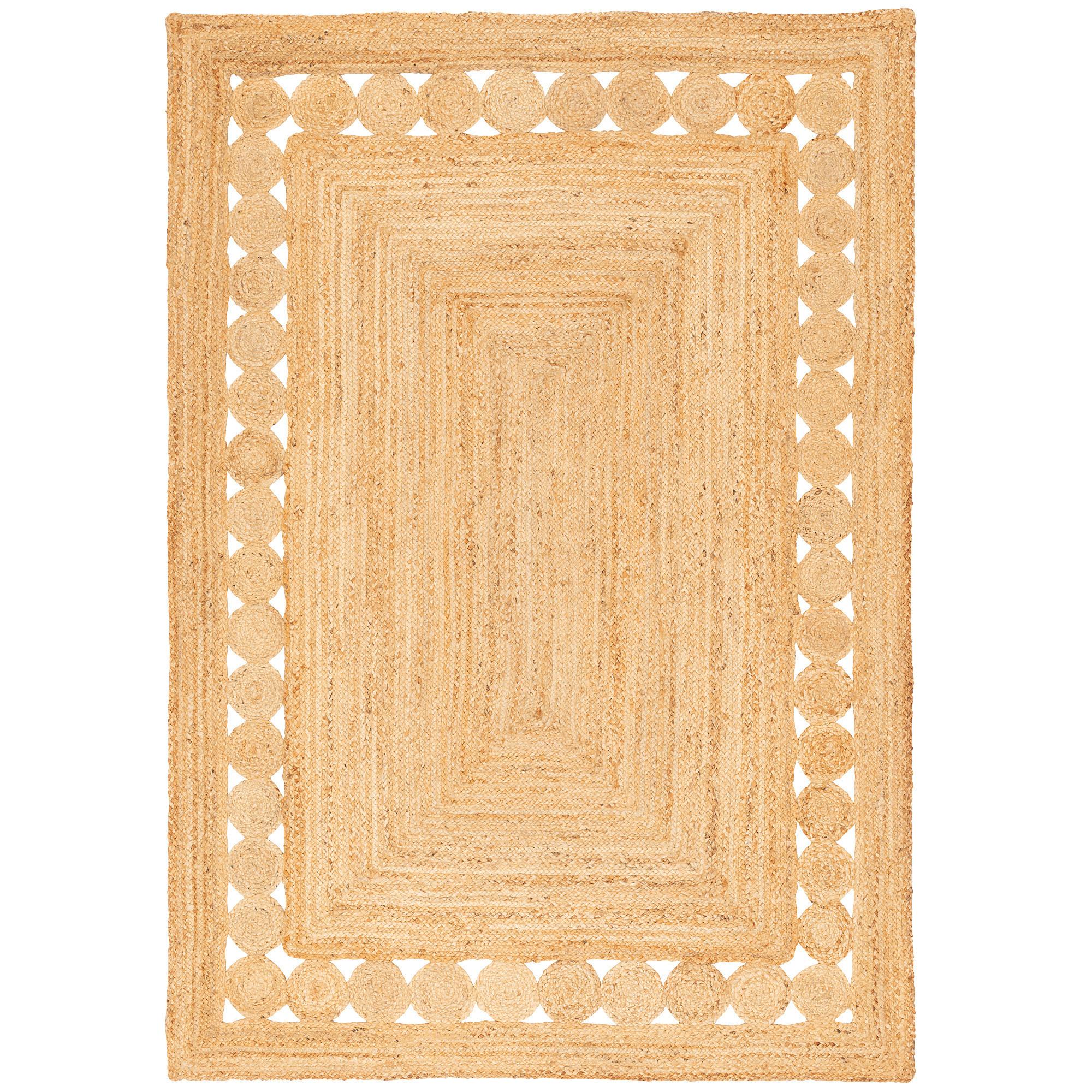 NATURFASER TEPPICH JUTE SALSA ETHNO BORDÜRE - Beige, Textil (160/230cm) - Pergamon