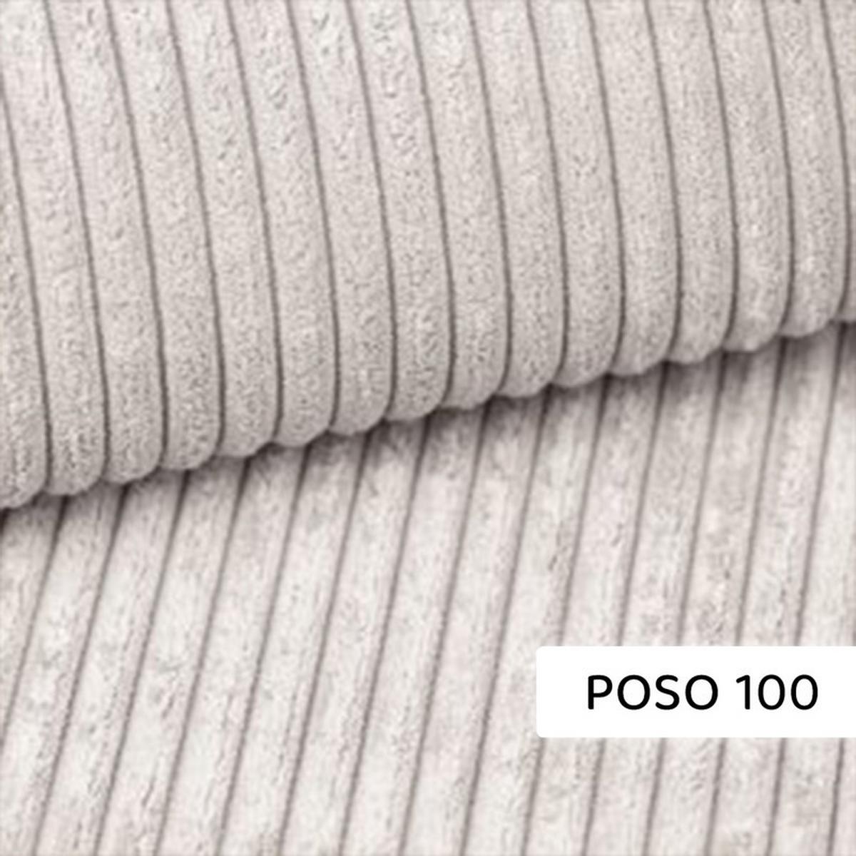 ECKSOFA ANTON links, mit Schlaffunktion und Bettkasten Creme - Chromfarben/Creme, Textil/Metall (274/203cm) - Idohome