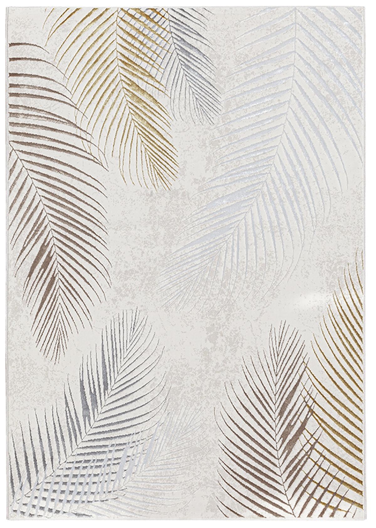 KURZFLORTEPPICH Floral KAVALA Polyester Creme 160 x 230 cm - Beige, Textil (160/230cm) - KADIMA DESIGN