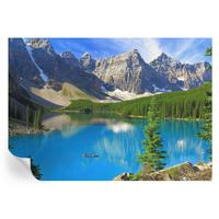 FOTOTAPETE 208x146 cm - Bergsee - Blau, Textil (208/146cm) - Wallfluent