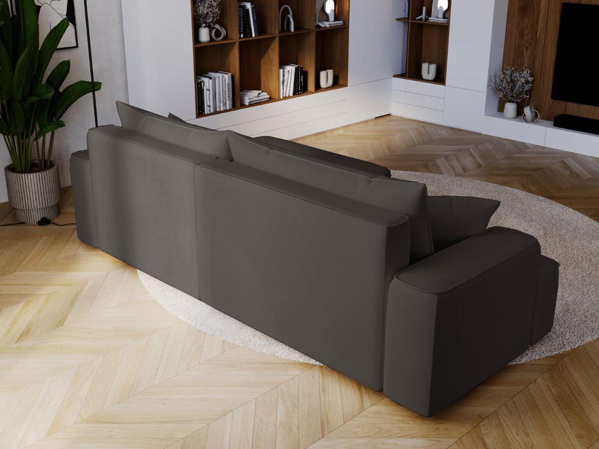 ECKSOFA California Dunkelgrau Rechts - Dunkelgrau, Holz/Textil (270/165cm) - Graingold