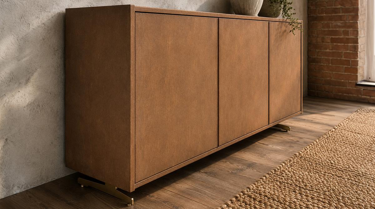 SIDEBOARD GALA Gold Holz - Goldfarben, Holz/Metall (180/85/40cm) - KAWOLA