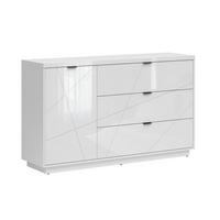 SIDEBOARD Sven Weiß - Weiß Hochglanz/Weiß, Holzwerkstoff (156/93/43cm) - Petits-meubles