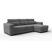 ECKSOFA OLI 4-Sitzer rechts, dunkelgrau - Dunkelgrau, Holz/Textil (295/172cm) - Wozimo