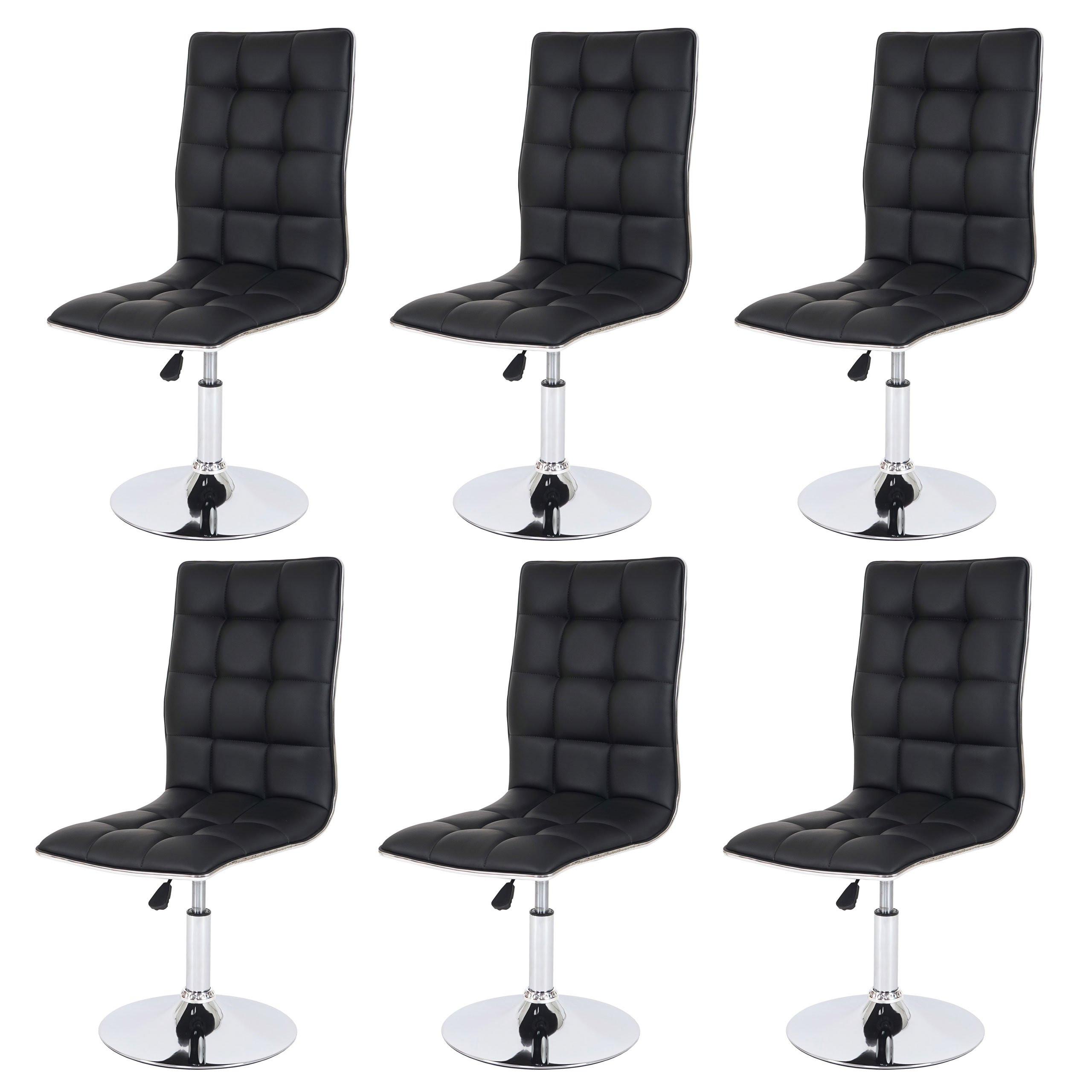 ESSZIMMERSTUHL Schwarz 6er-Set - Schwarz, Textil (43/103/54cm) - MCW