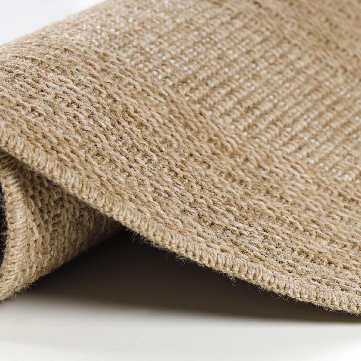 OUTDOORTEPPICH KAUNS, im Vintage-Stil, Beige, Ø 80 cm - Beige, Textil (80/80cm) - KADIMA DESIGN