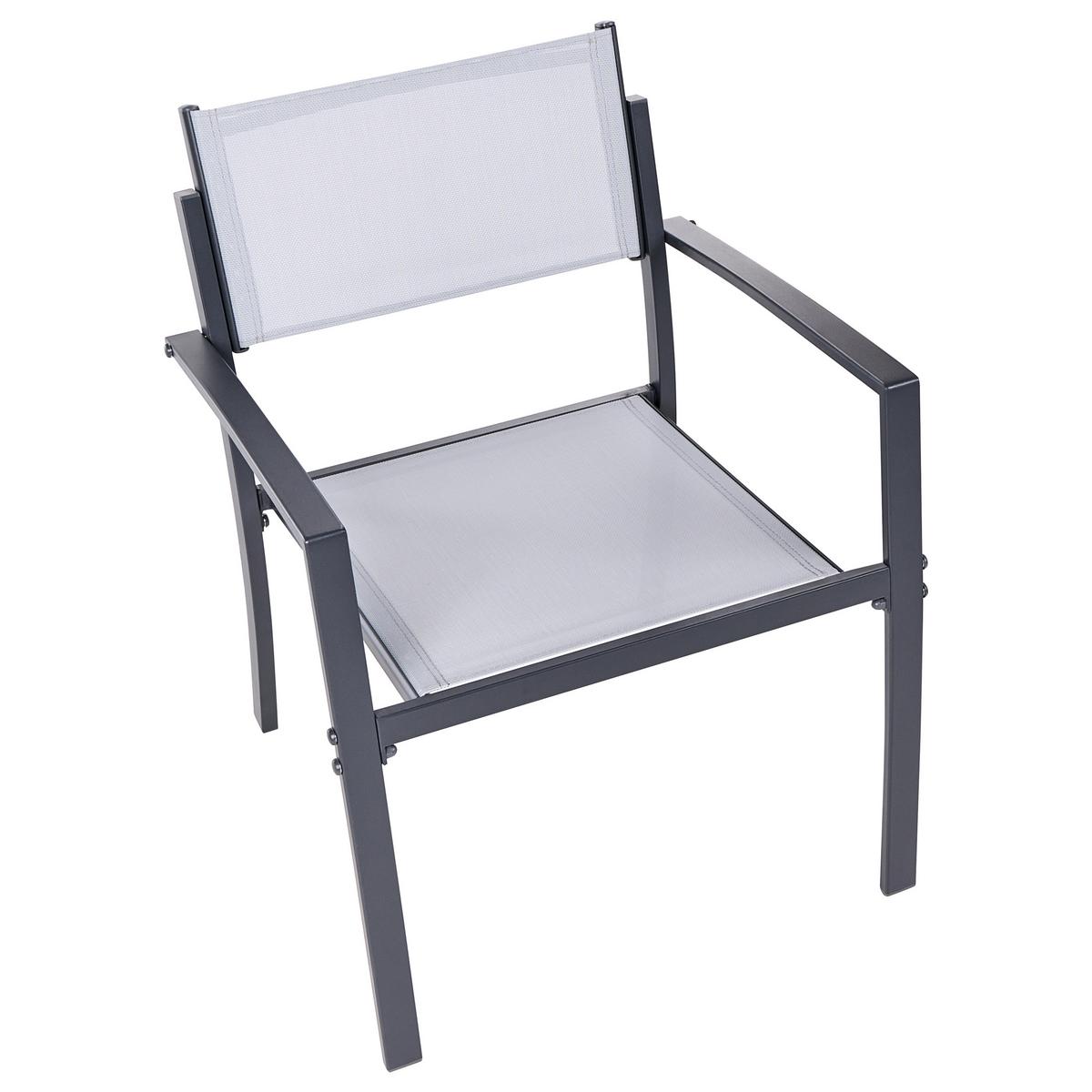 BISTRO-SET Metall Grau Tavoleto - Grau, Metall - Beliani