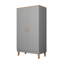 DREHTÜRENSCHRANK Denver - Grau, Holzwerkstoff (100/184/55cm) - RAUMHIRSCH FURNITURE
